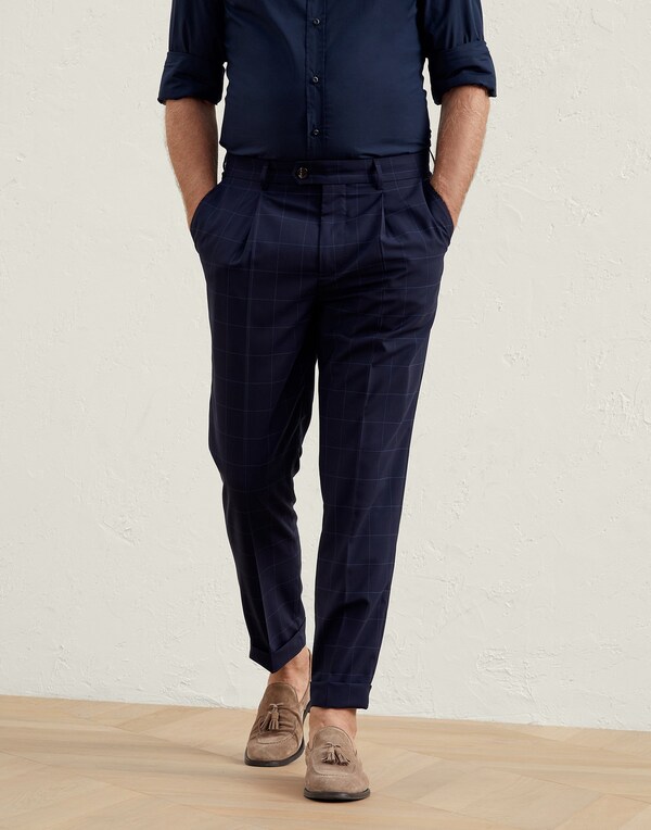 Pantalon coupe classique Bleu Homme - Brunello Cucinelli