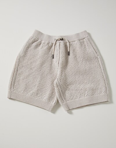 Shorts aus Baumwolle Hafer Mädchen - Brunello Cucinelli 