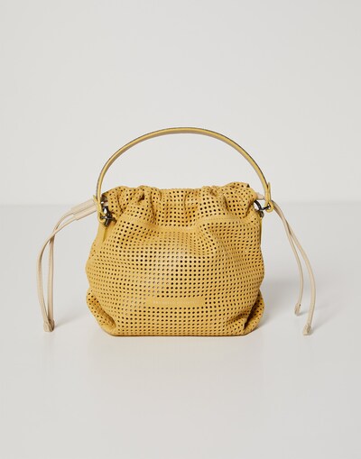 Tasche aus Kalbsleder Gelb Mädchen - Brunello Cucinelli 