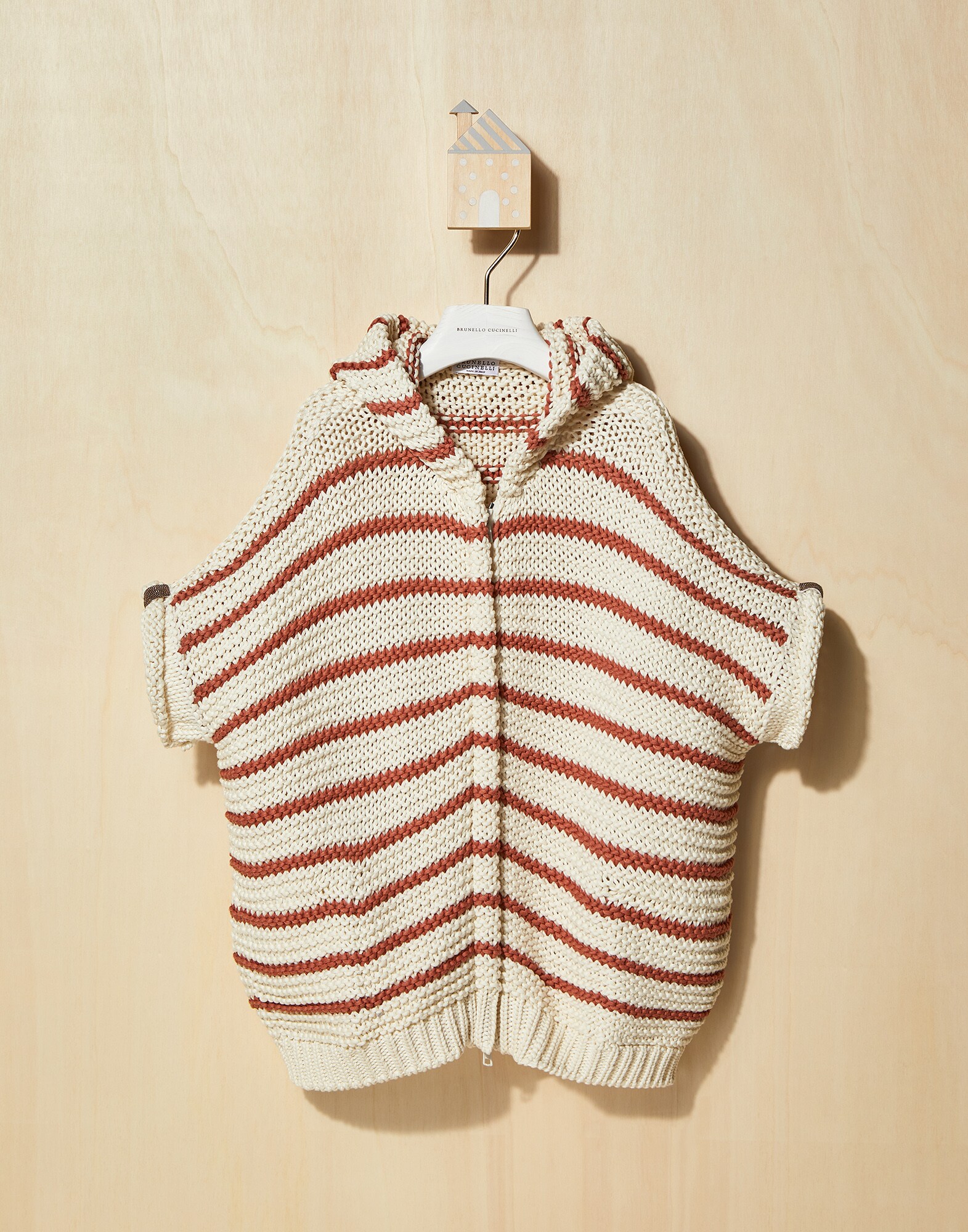 Cardigan mit Kapuze - Vorderansicht