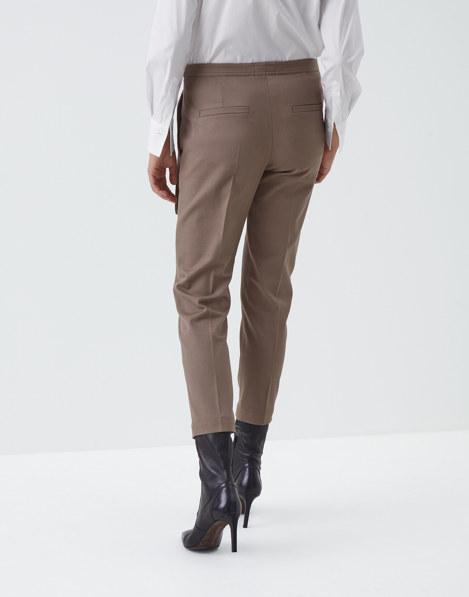 Hose Armeegrün Damen 1 - Brunello Cucinelli
