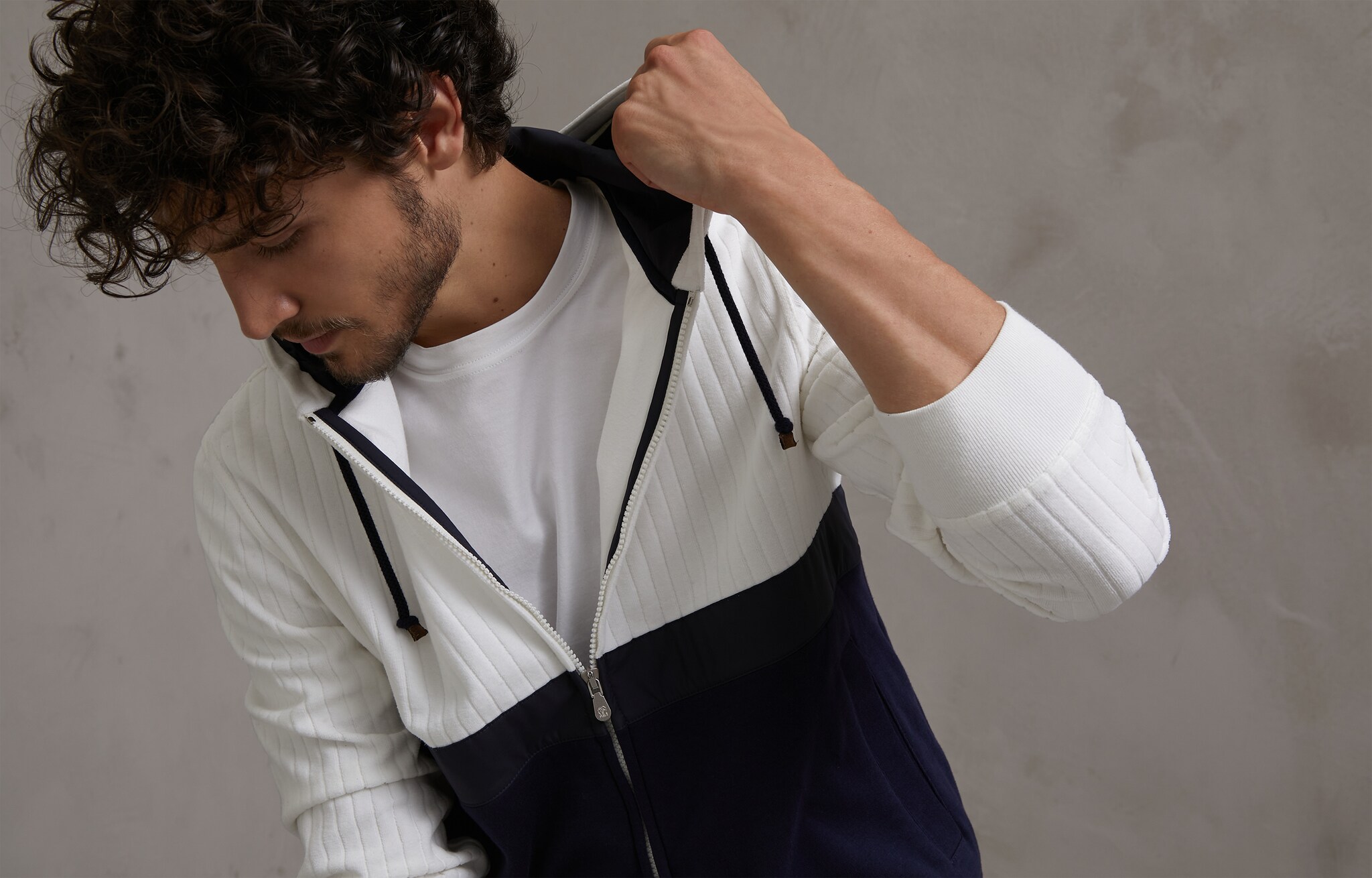 Sudadera Blanco Crudo Hombre 5 - Brunello Cucinelli