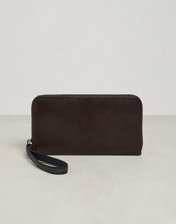 Wallet with monili Rust Brown Woman - Brunello Cucinelli 