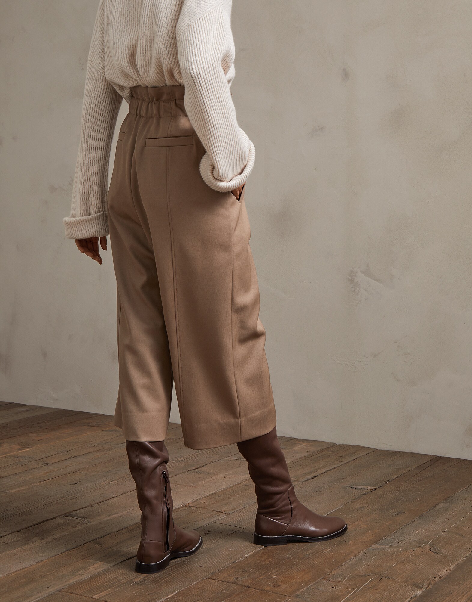 Trousers Light Brown Woman 1 - Brunello Cucinelli