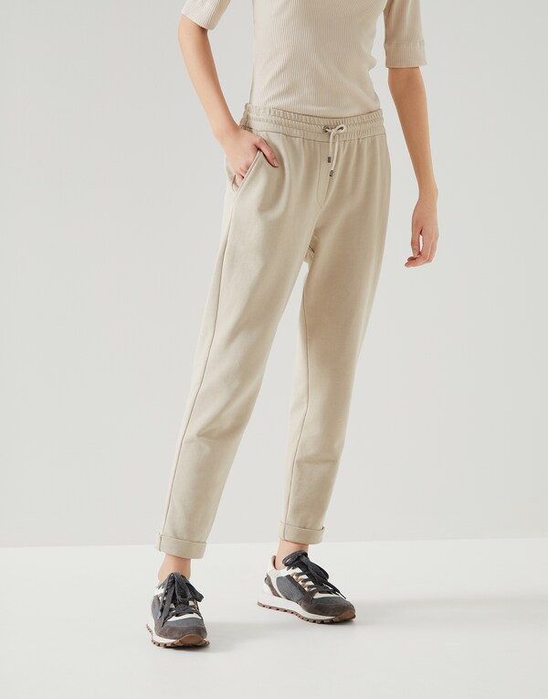 French terry trousers Lessivè Woman - Brunello Cucinelli 