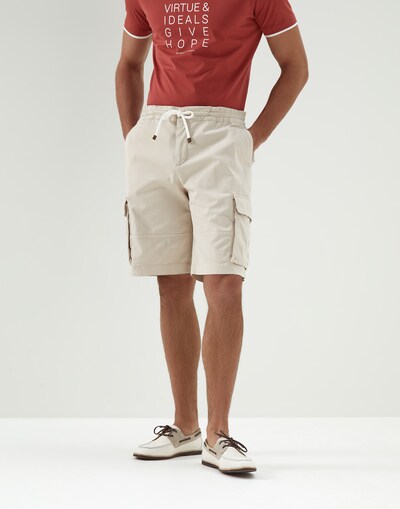Bermuda shorts with cargo pockets Oat Man - Brunello Cucinelli 