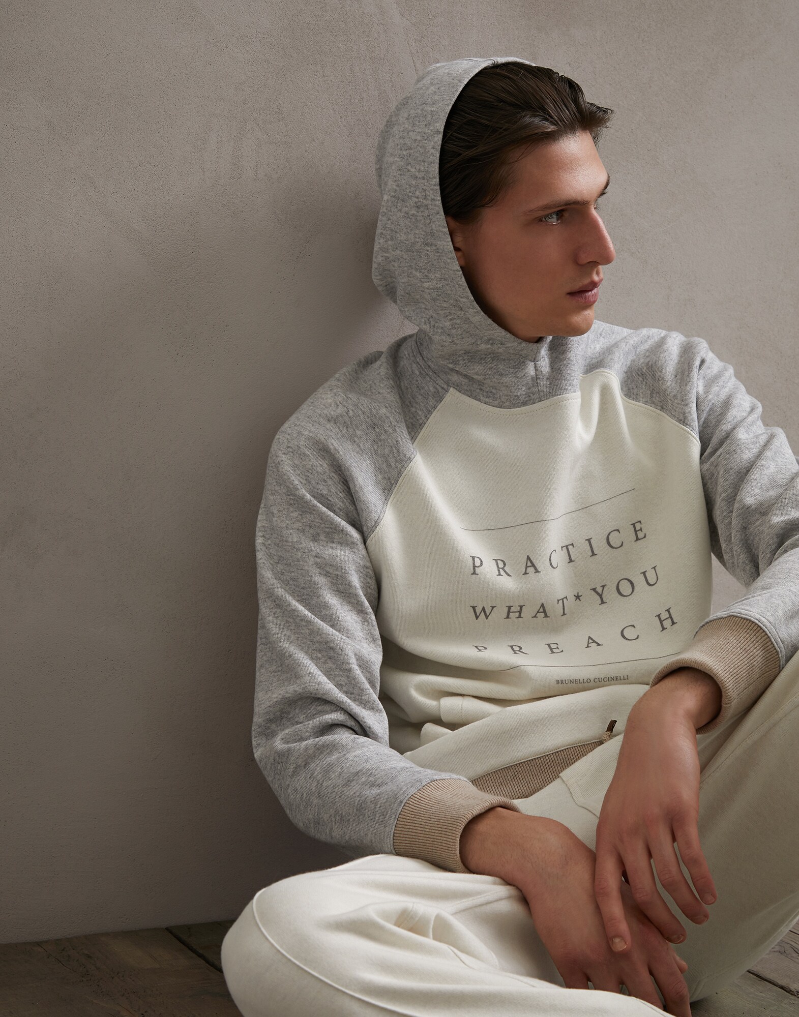 Sweatshirt Ivory Man 4 - Brunello Cucinelli