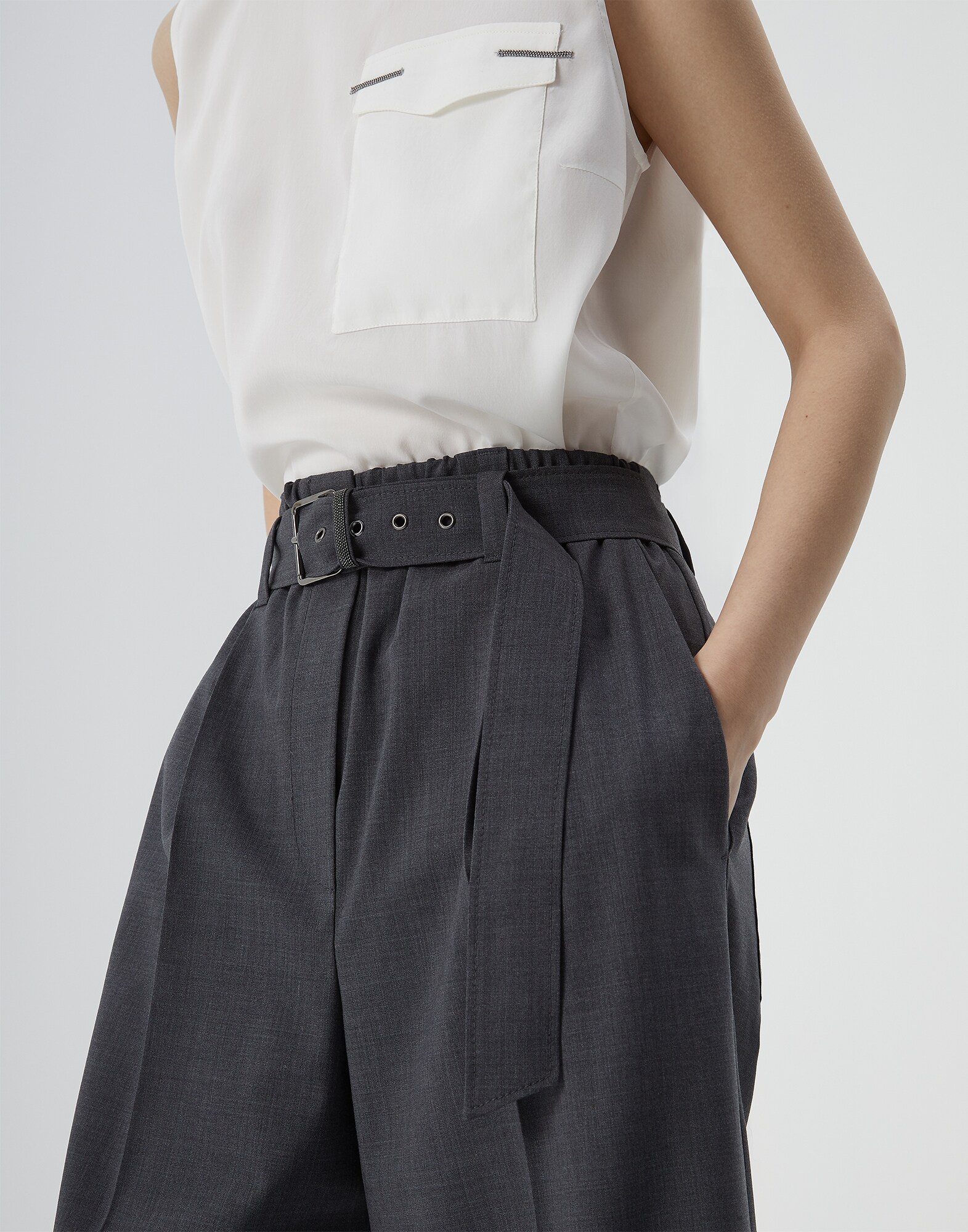 Bermuda Shorts Lignite Woman 3 - Brunello Cucinelli