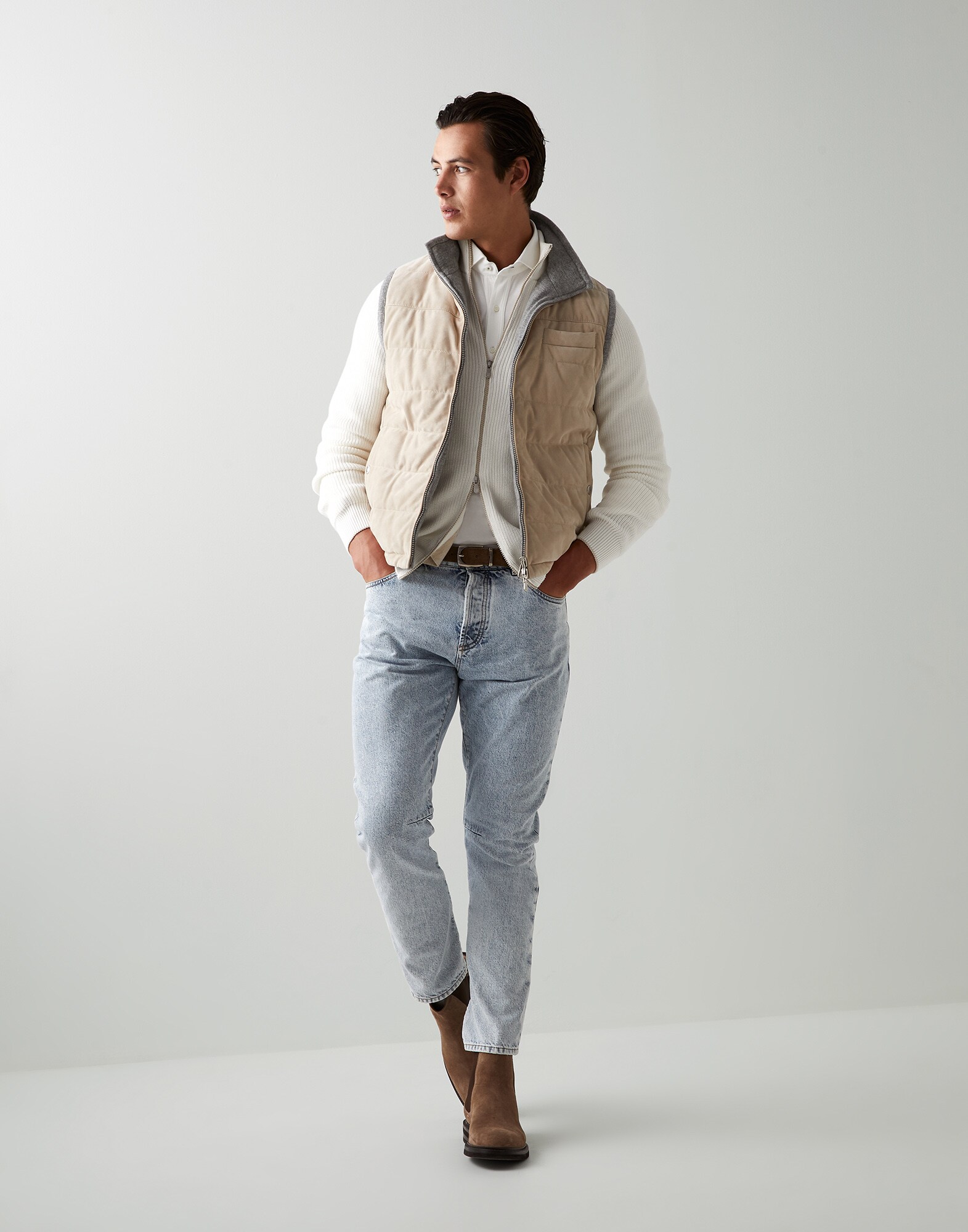 Zip-front Cardigan - Full look