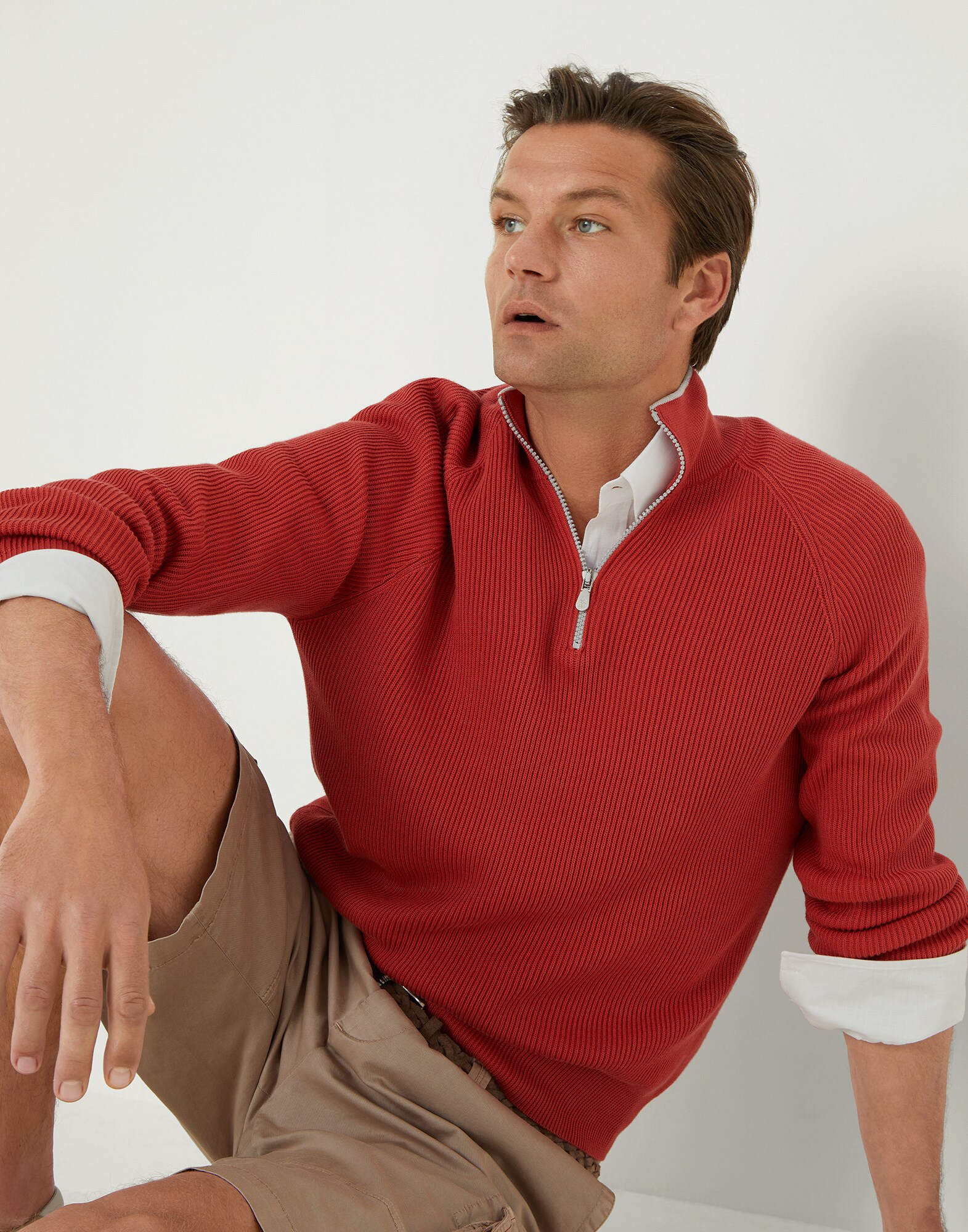 Sweater with zip opening - Editorial