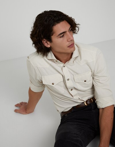 Corduroy shirt Oat Man - Brunello Cucinelli