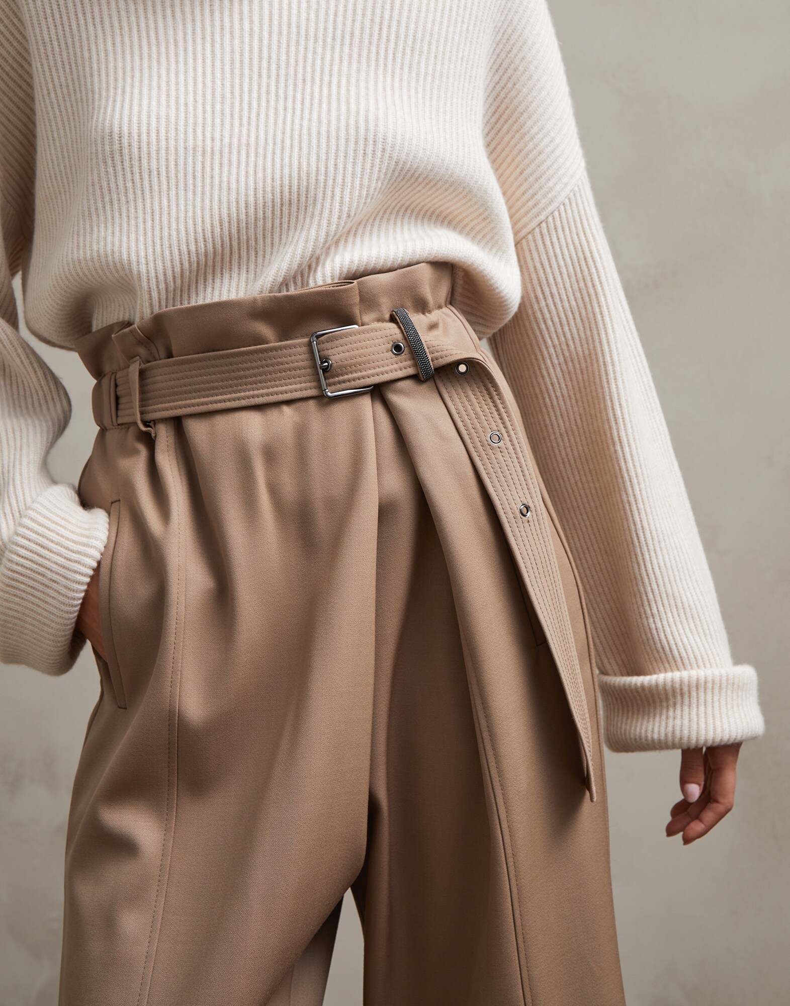 Trousers Light Brown Woman 2 - Brunello Cucinelli