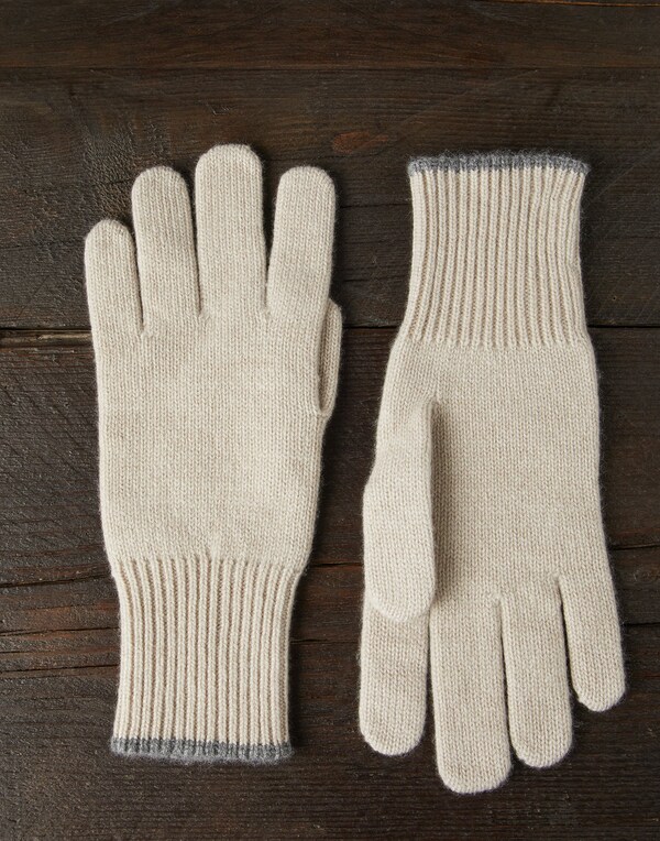 Handschuhe aus Strick Sand Herren - Brunello Cucinelli 