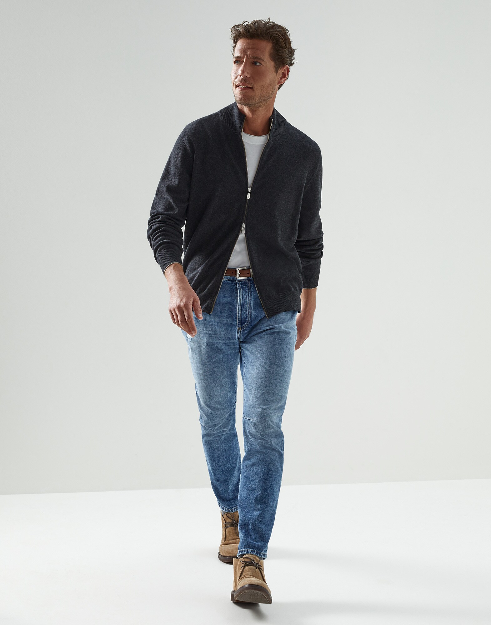 Cárdigan con Cremallera - Vista look completo