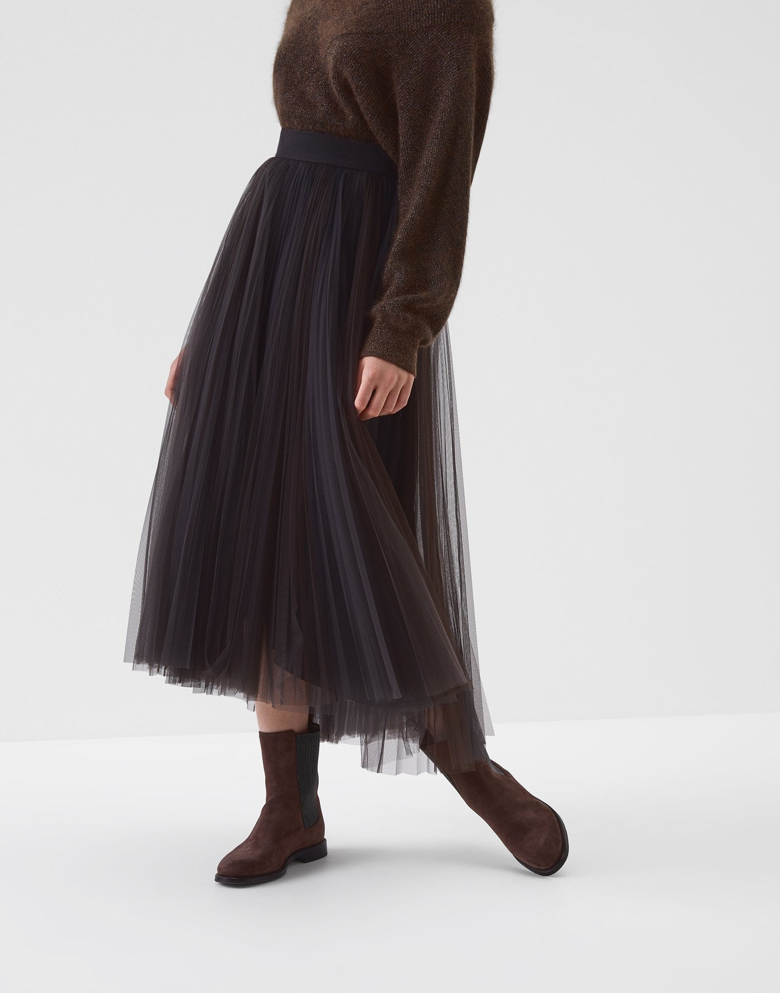 Tulle skirt Lignite Woman - Brunello Cucinelli