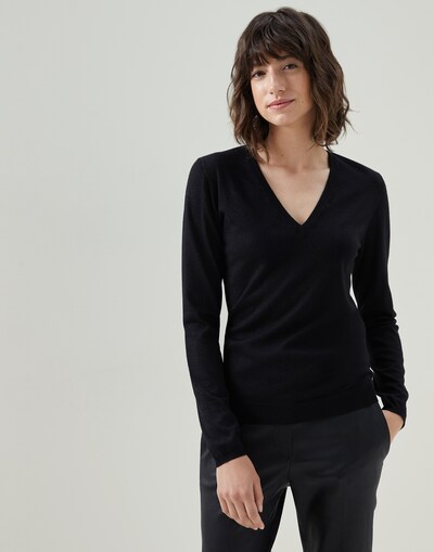 Cashmere and silk sweater Black Woman -
                        Brunello Cucinelli
                    