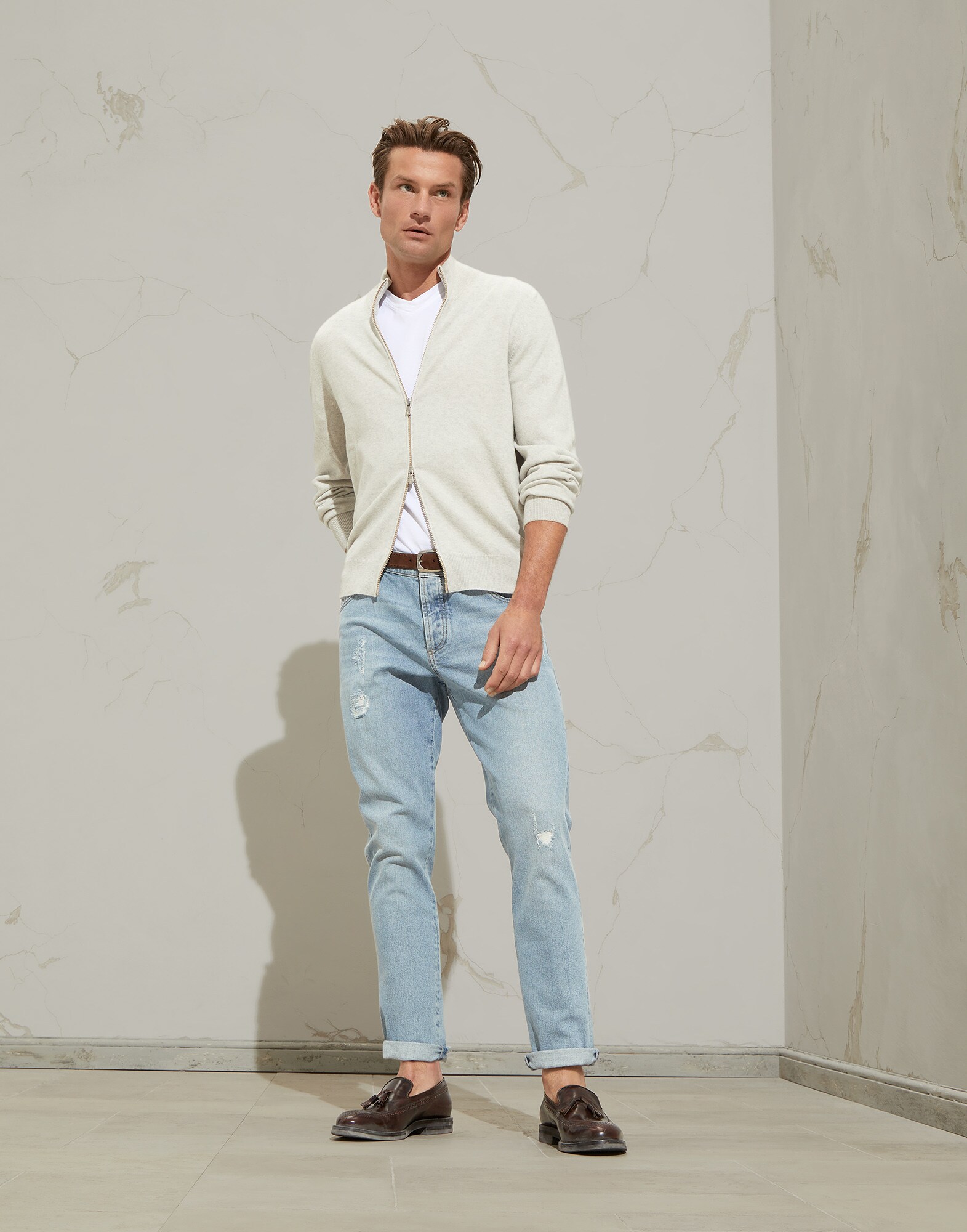 Zip-front Cardigan - Look