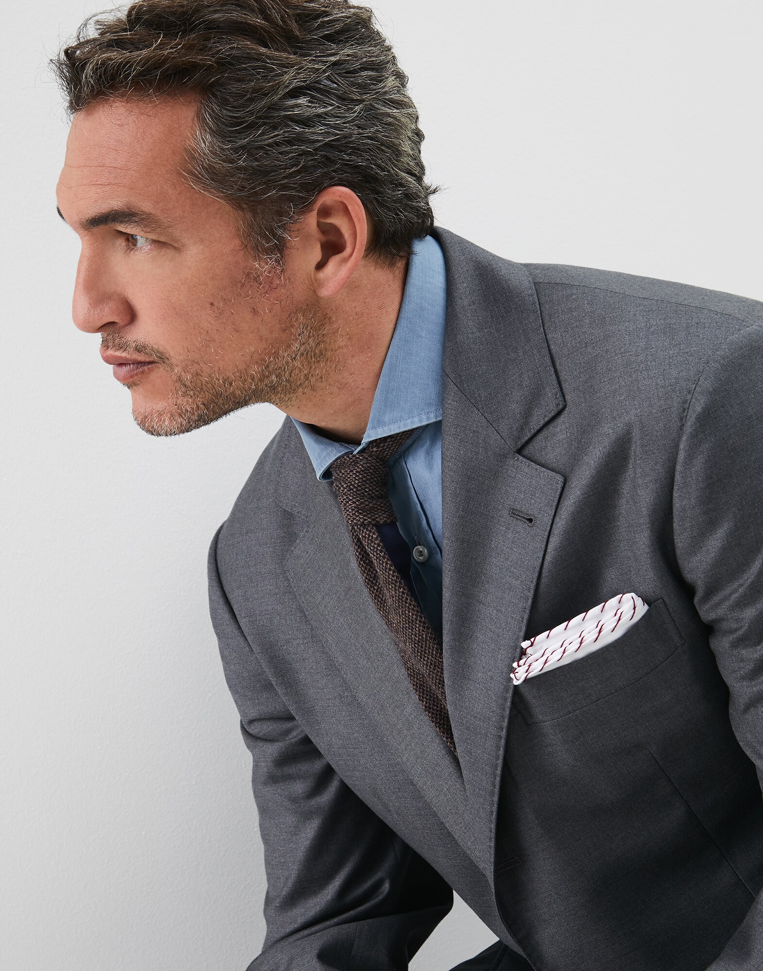 Single Breasted Blazer Medium Grey Man 2 - Brunello Cucinelli