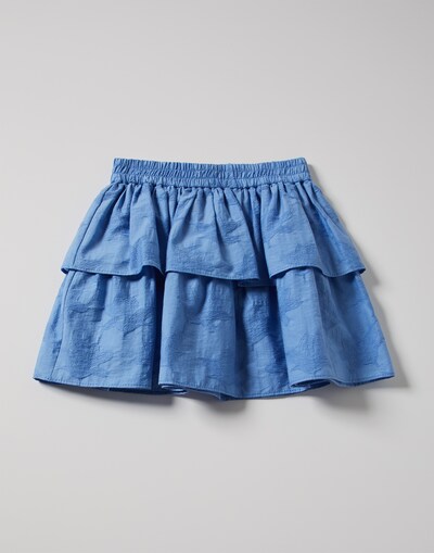 Rock aus Baumwolle Himmelblau Mädchen - Brunello Cucinelli