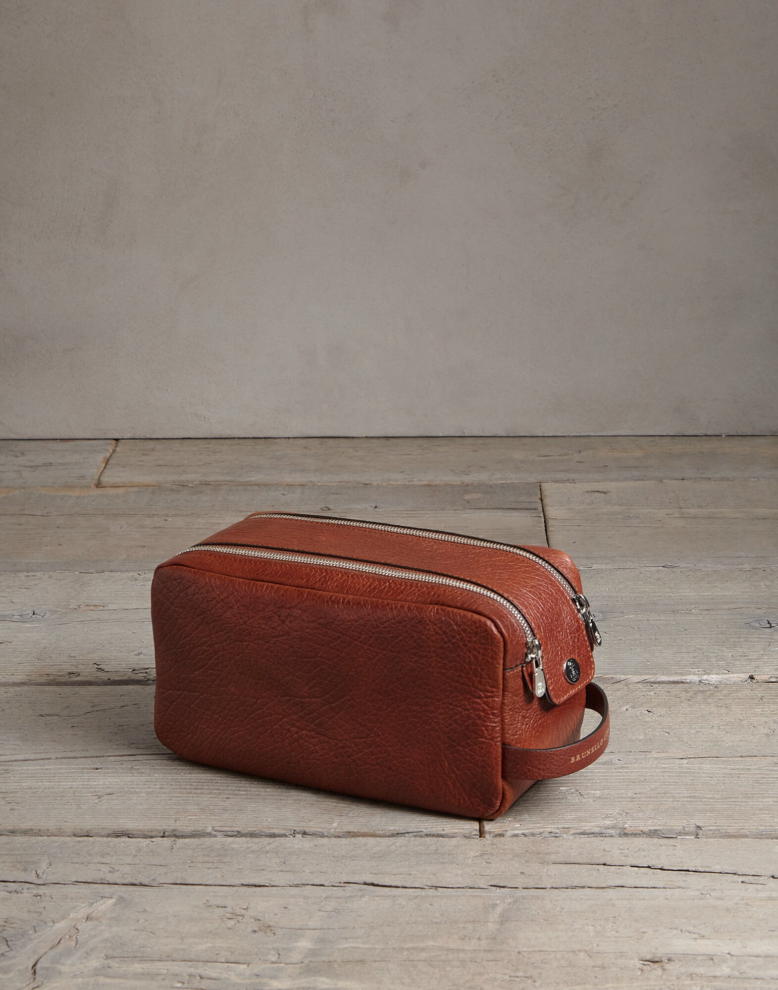 化粧ポーチ コニャック メンズ 2 - Brunello Cucinelli
