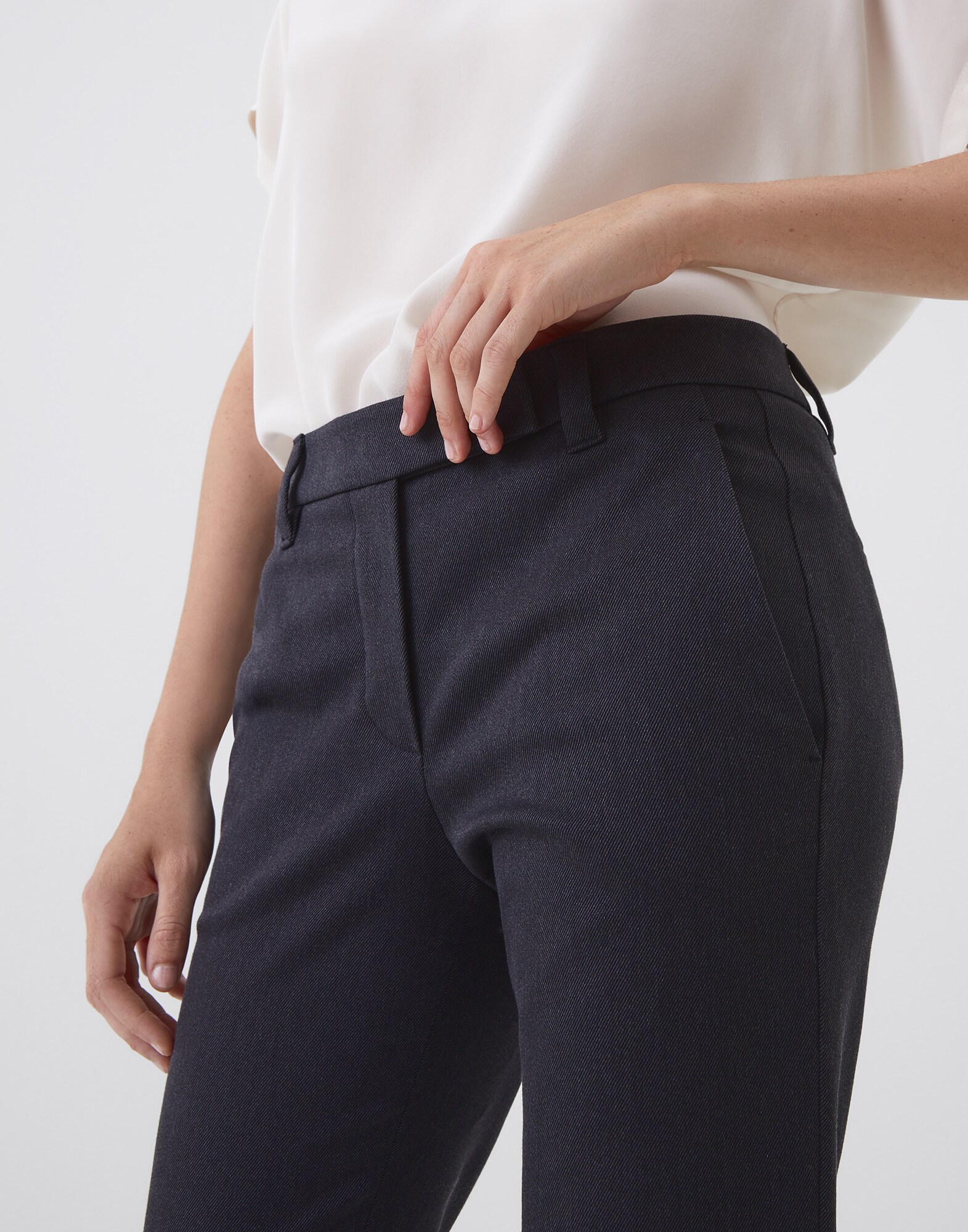Pantalons Gris Foncé Femme 0 - Brunello Cucinelli