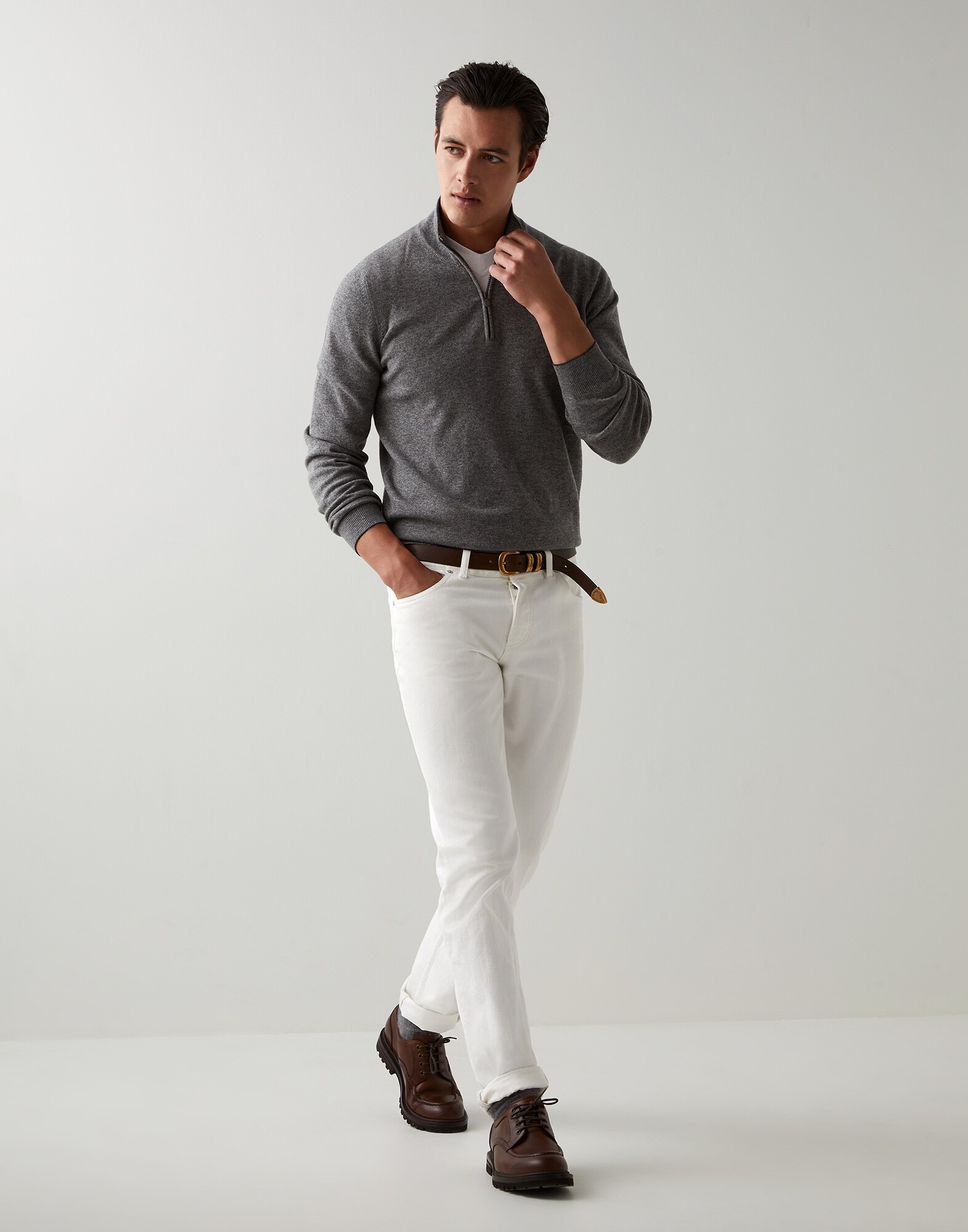 Zip Neck Sweater - Full look