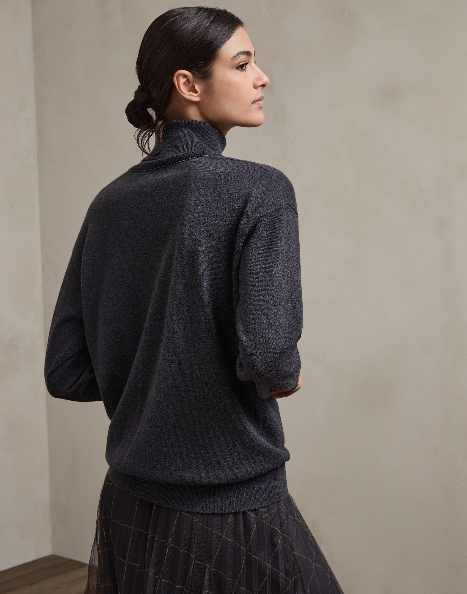 High Neck Sweater - Back view