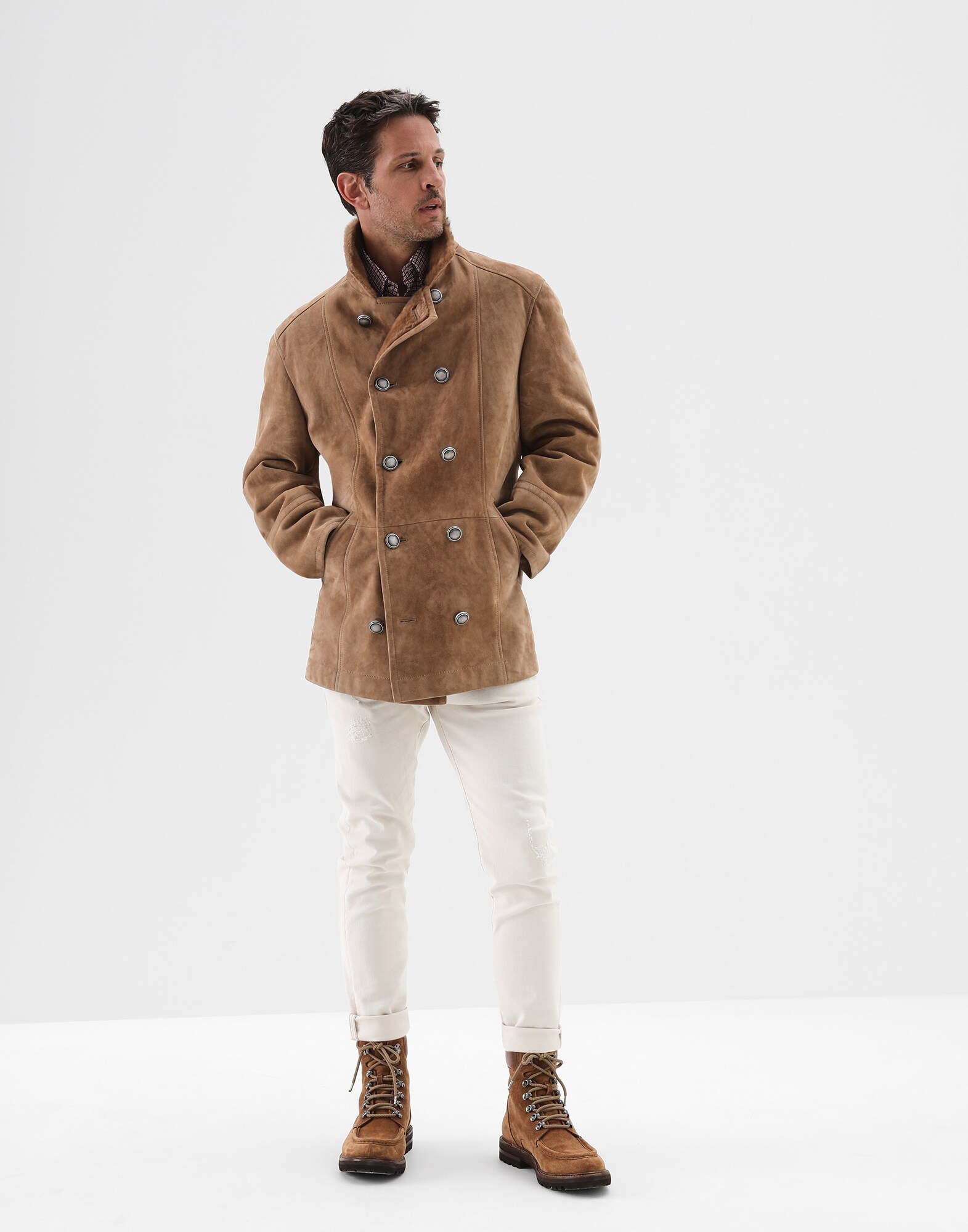 Button-Down-Hemd Bordeaux Herren 4 - Brunello Cucinelli