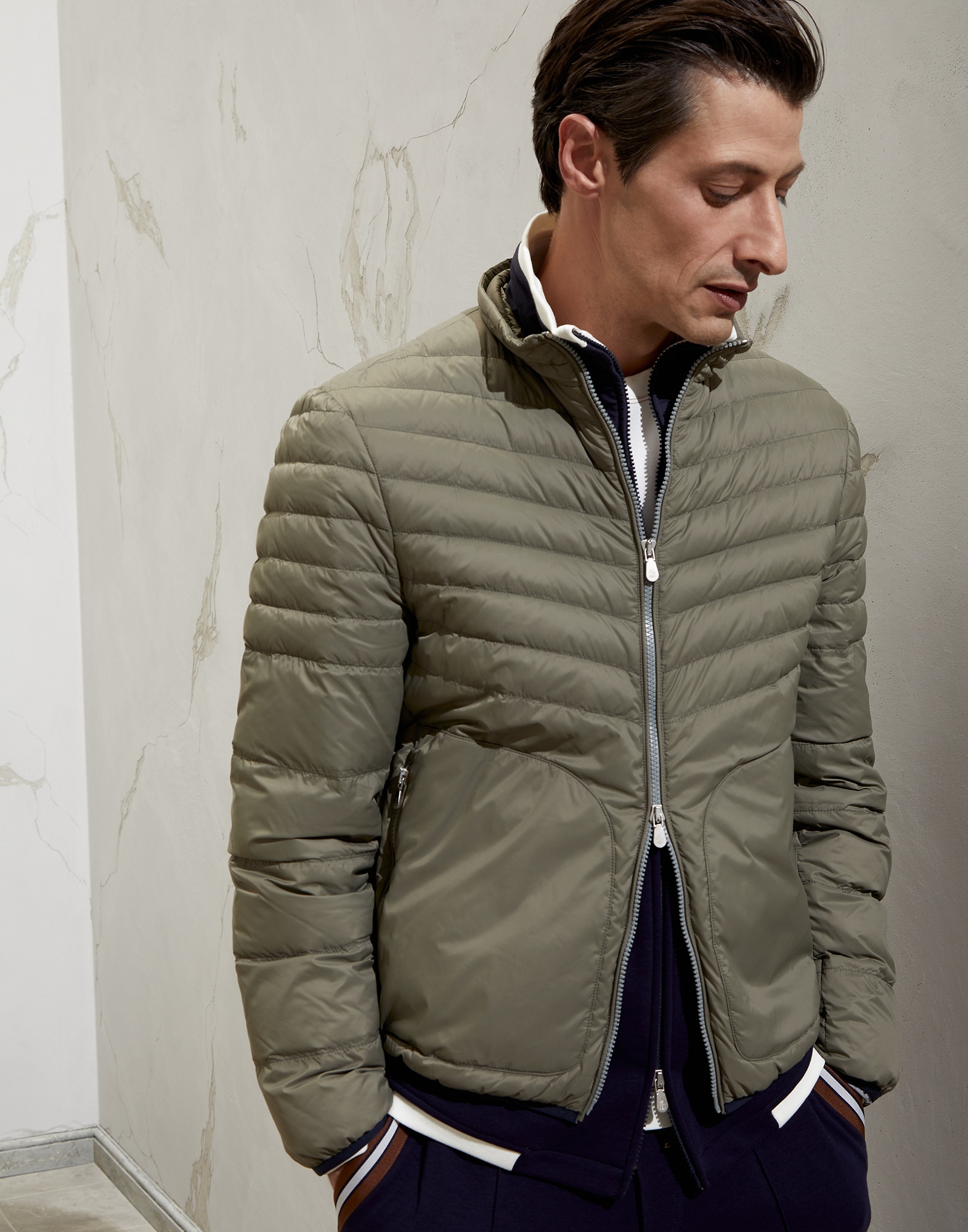 Nylon down jacket (211MR4051727) for Man | Brunello Cucinelli