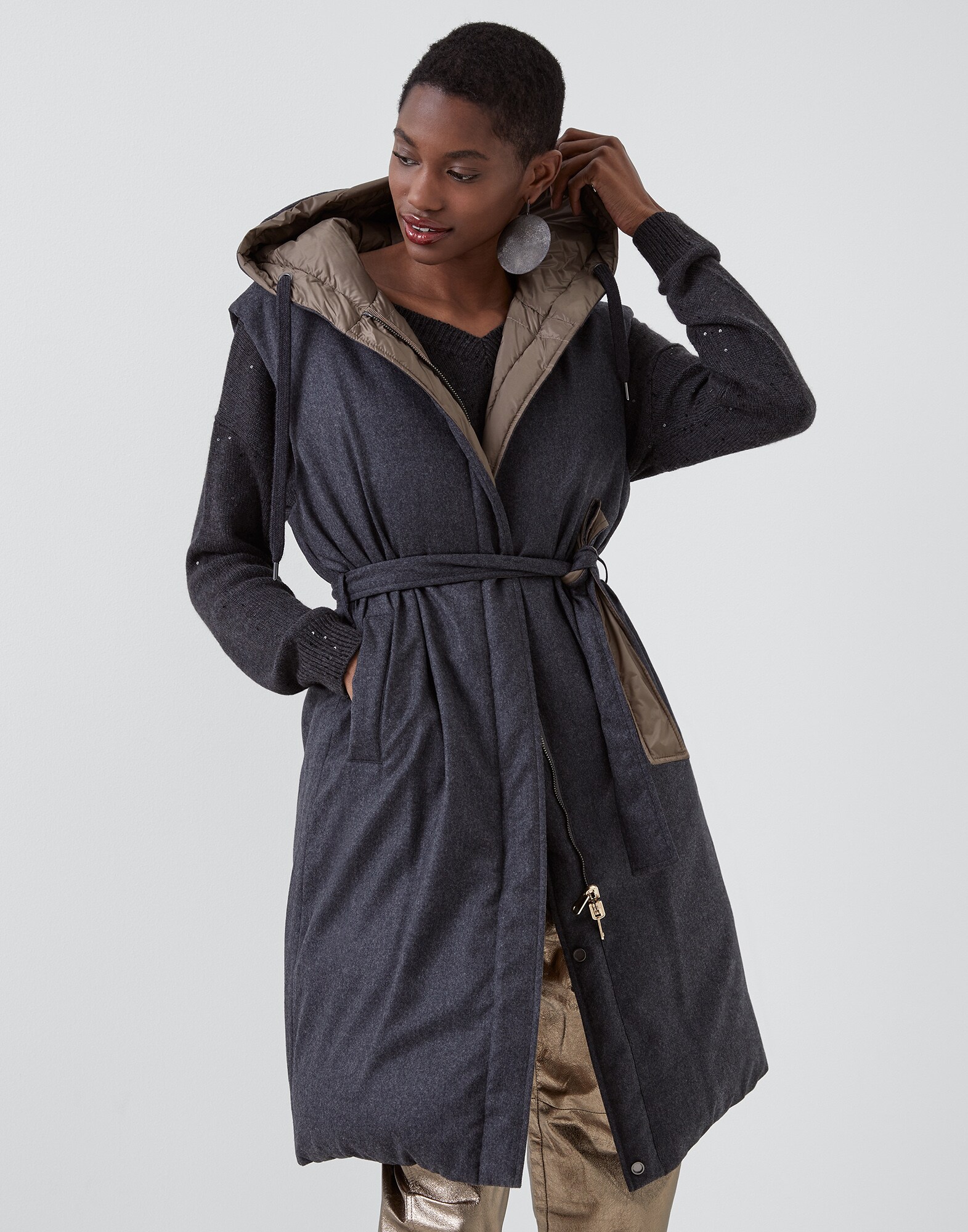 Down Sleeveless Jacket - Front