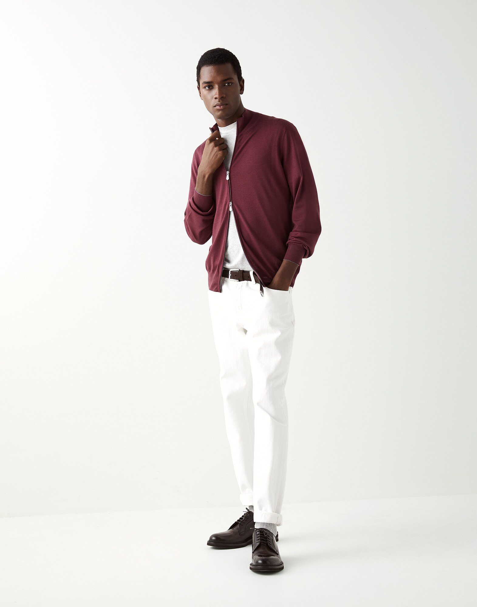 Zip-front Cardigan - Full look