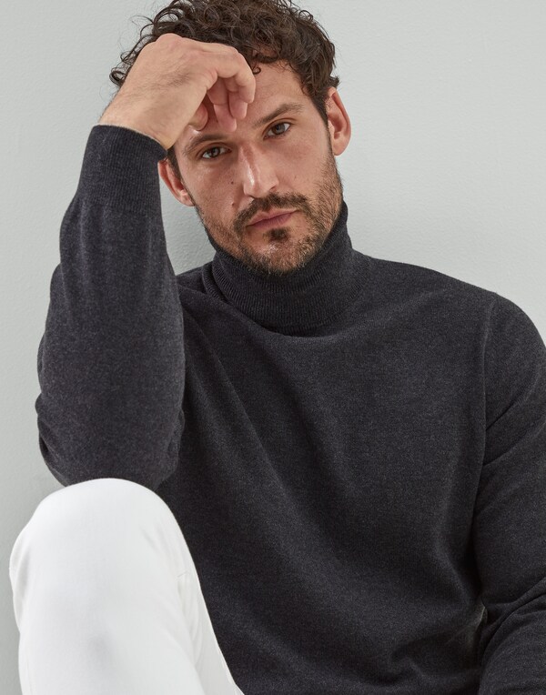 Cashmere sweater Anthracite Man - Brunello Cucinelli 