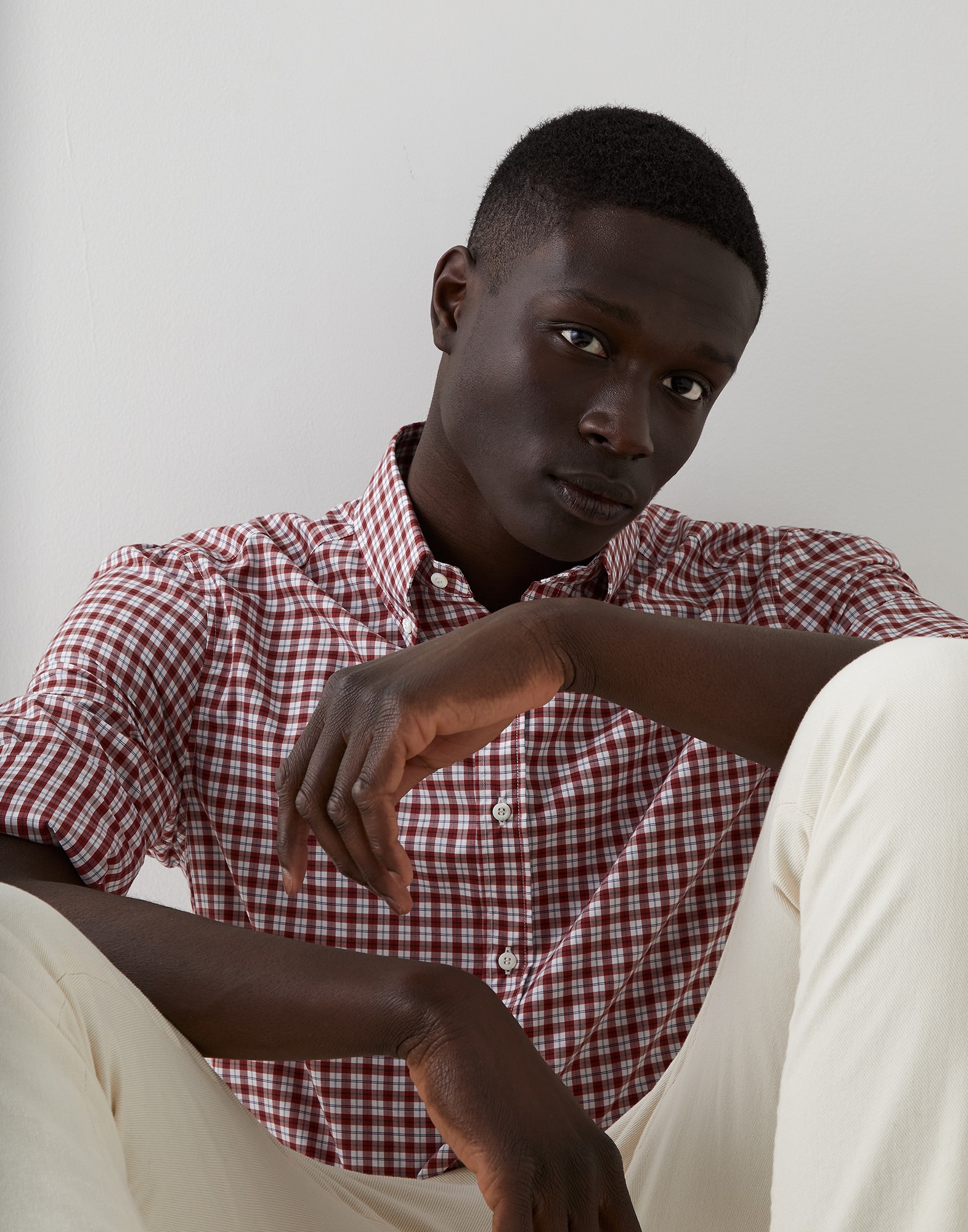 Chemise coupe slim Rouge Homme - Brunello Cucinelli