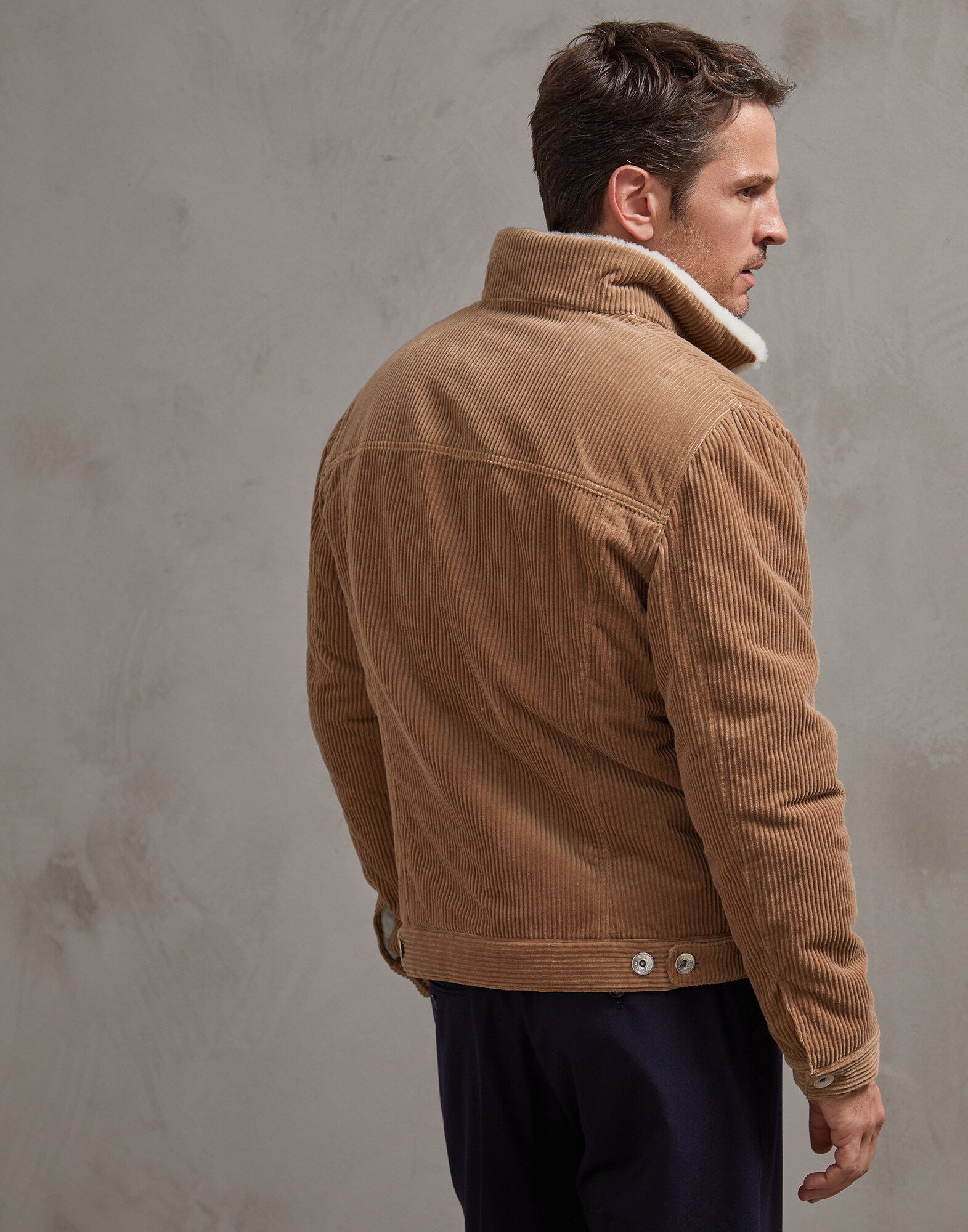 Outerwear Jacket Beige Man 1 - Brunello Cucinelli