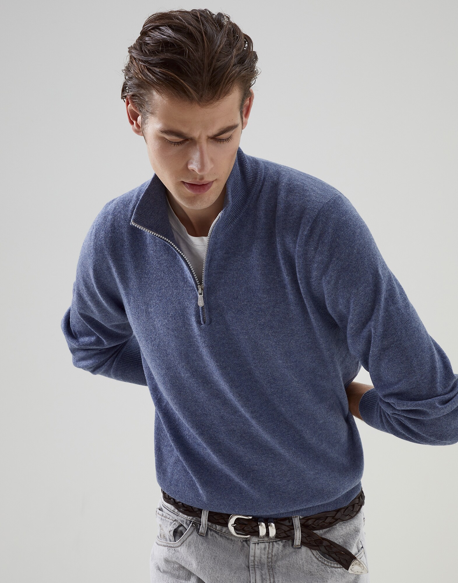 Zip Neck Sweater - Editorial view