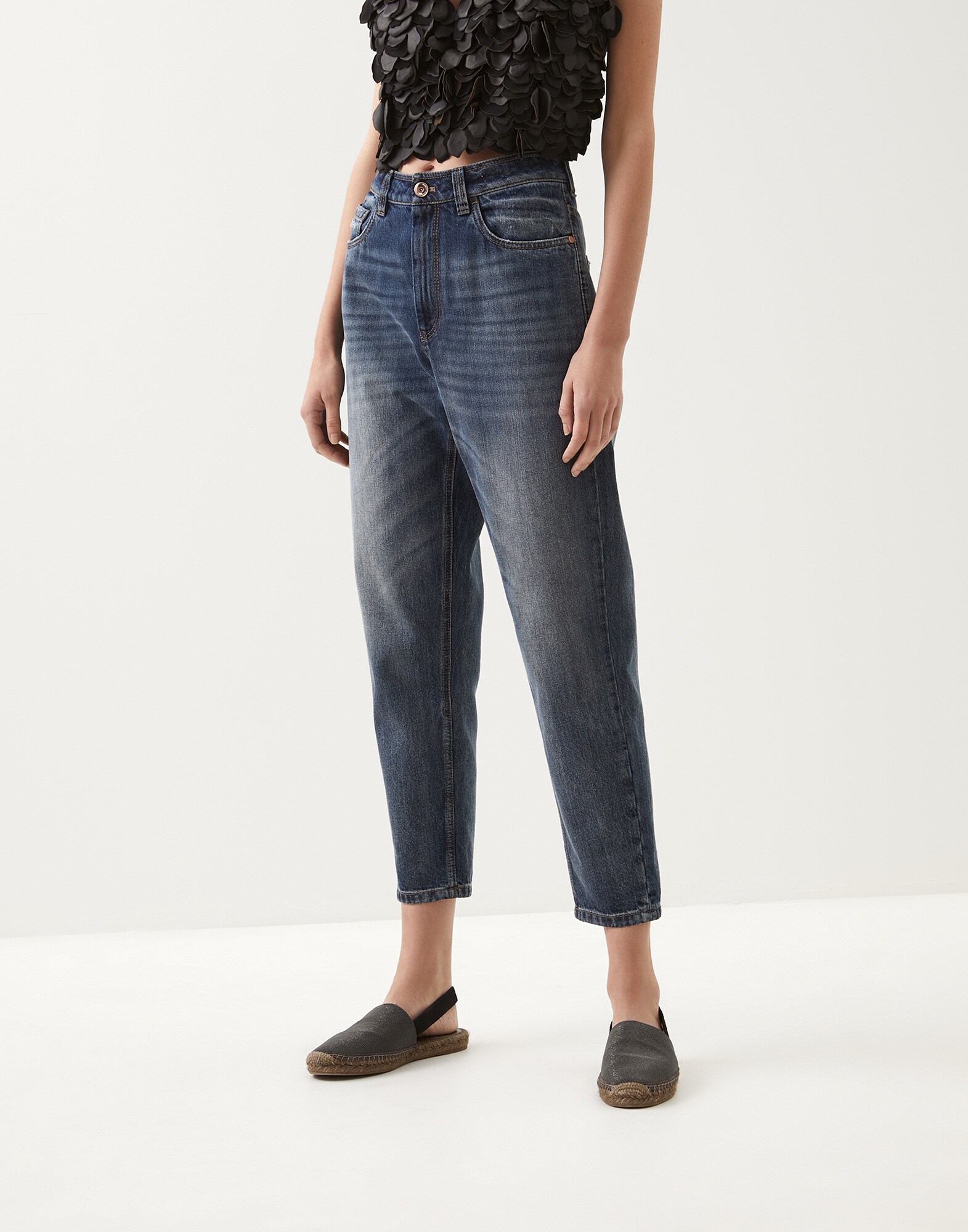 Pantalón Baggy Denim Mujer - Brunello Cucinelli