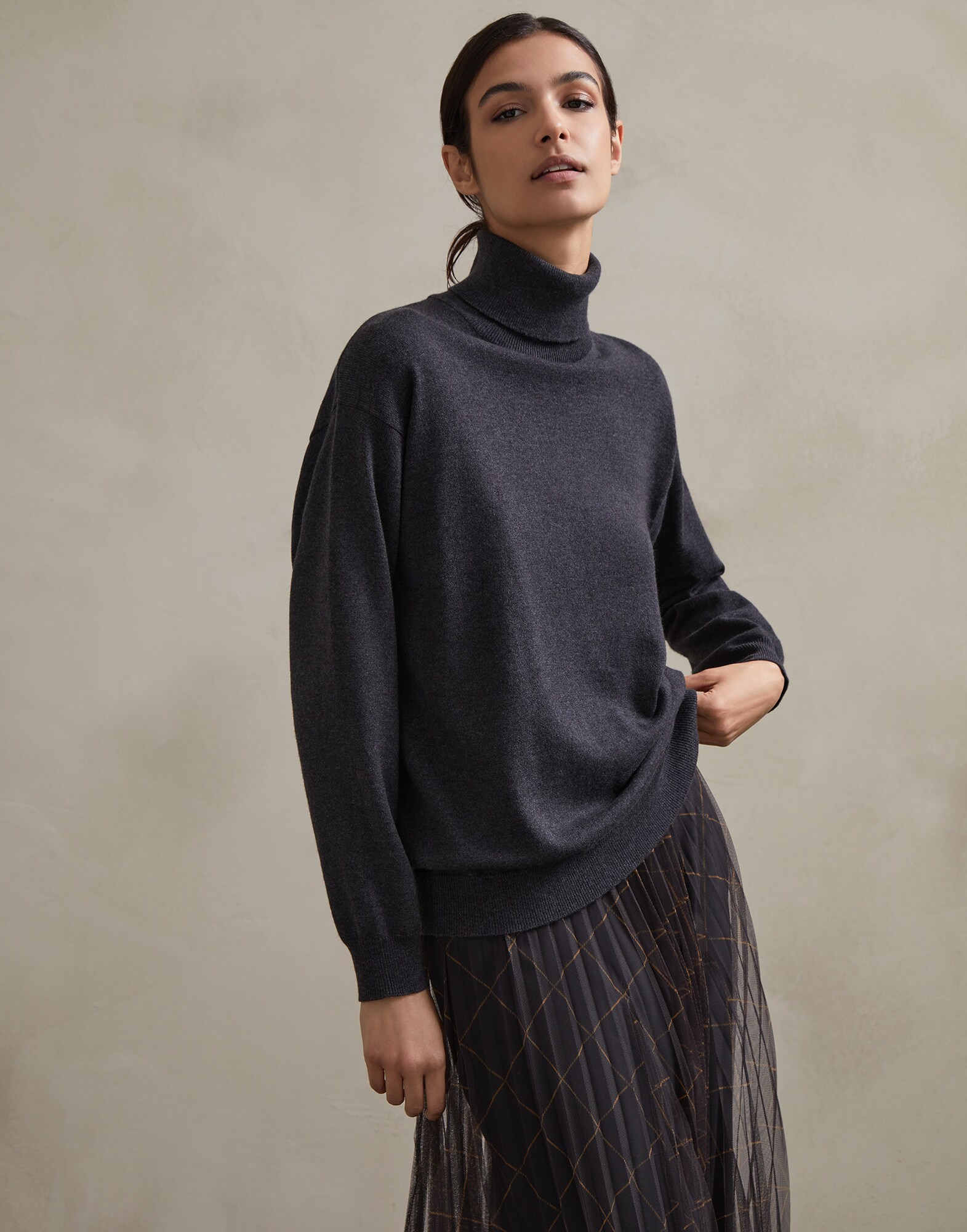 High Neck Sweater - Front view