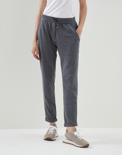 French terry trousers Dark Grey Woman -
                        Brunello Cucinelli
                    