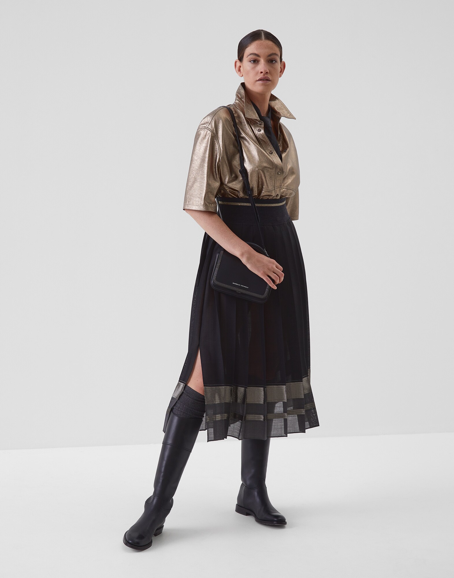 Jupe Midi Lignite Femme 3 - Brunello Cucinelli