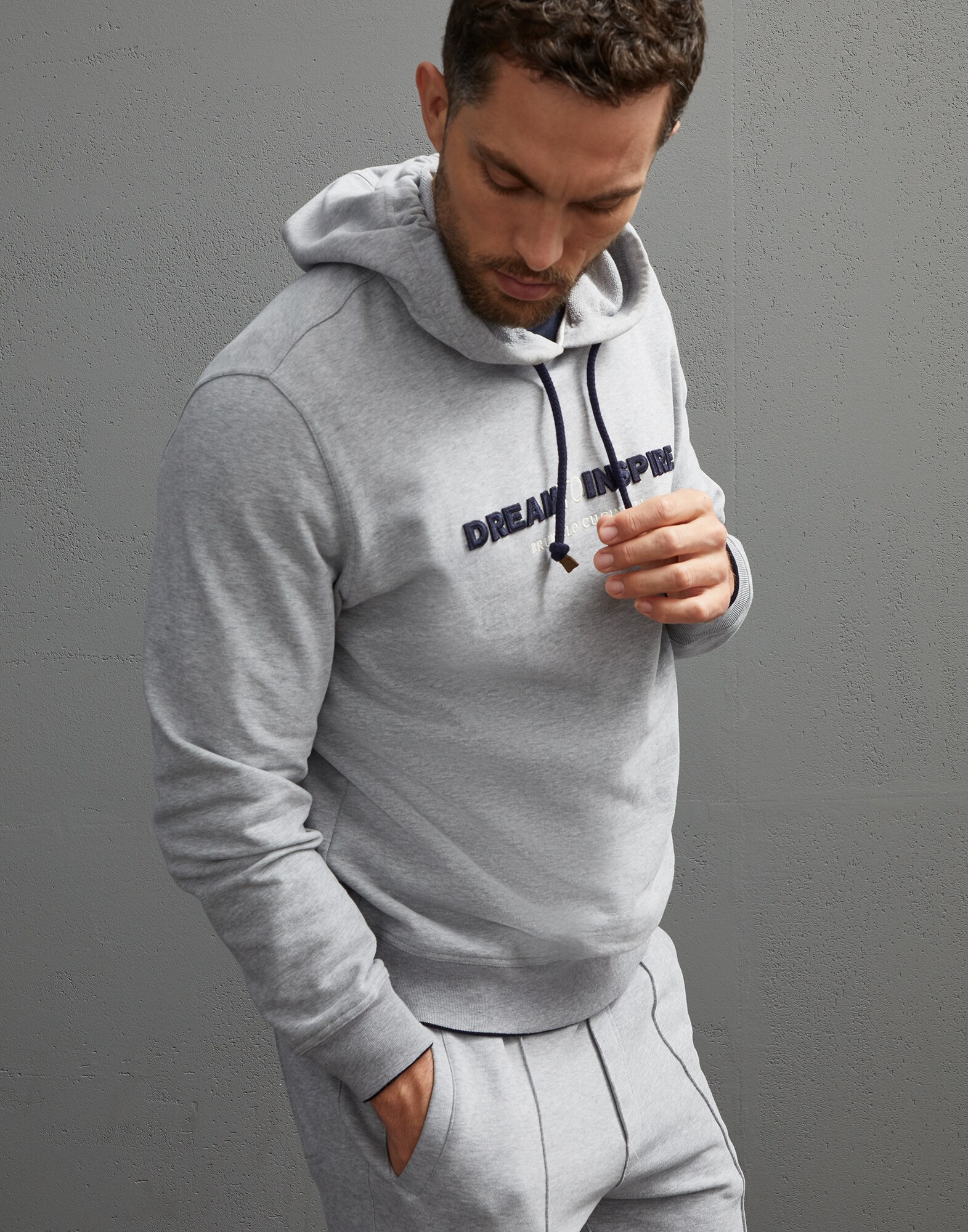 Sudadera de felpa Gris Hombre - Brunello Cucinelli