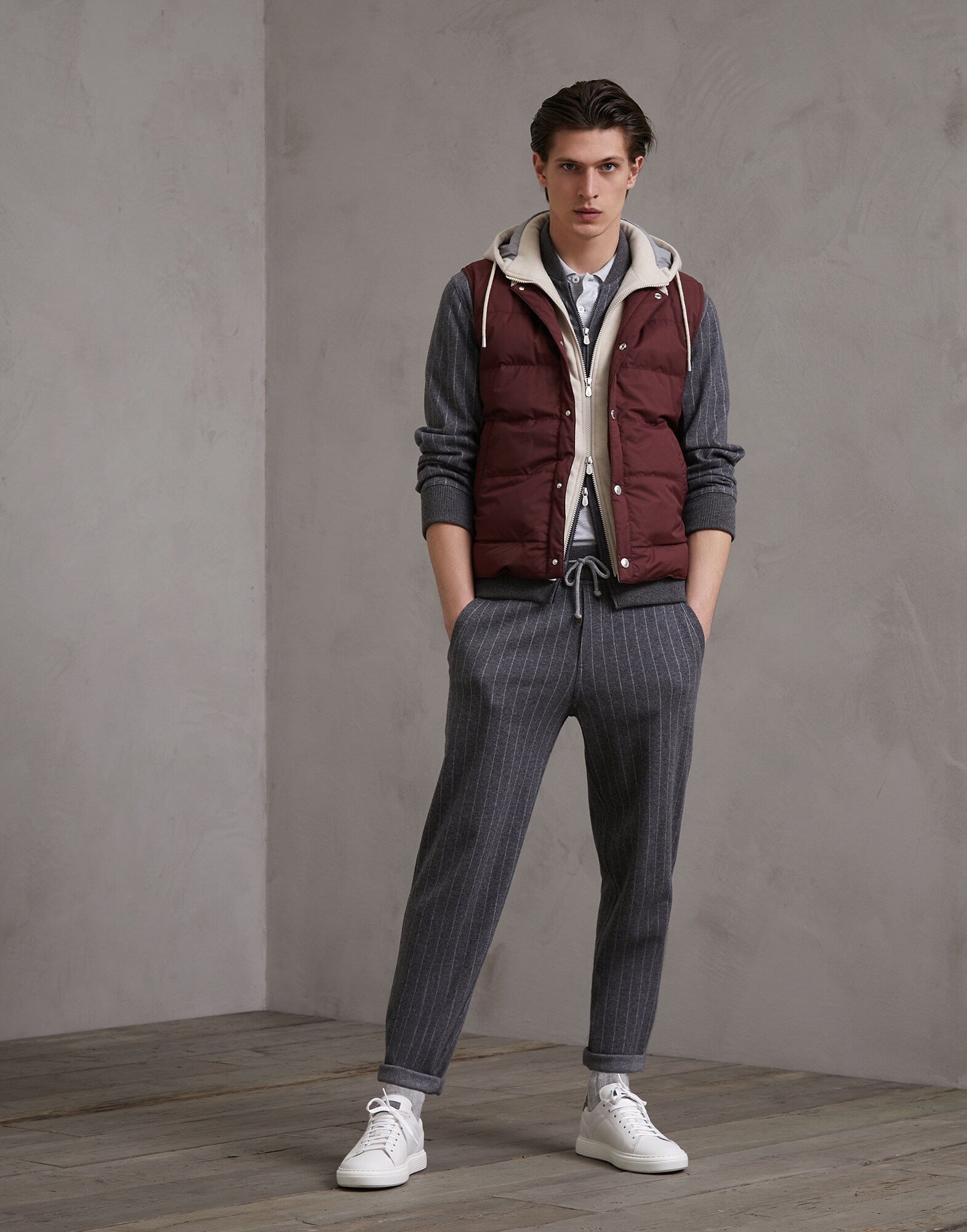 Outerwear Jacket Amaranth Red Man 4 - Brunello Cucinelli