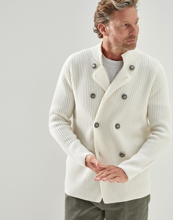 Wool, cashmere and silk cardigan Panama Man - Brunello Cucinelli 