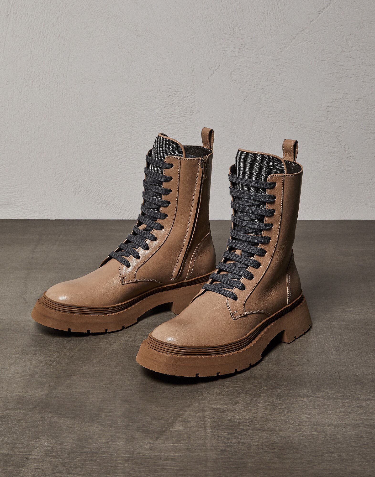 Leather boots Camel Woman - Brunello Cucinelli