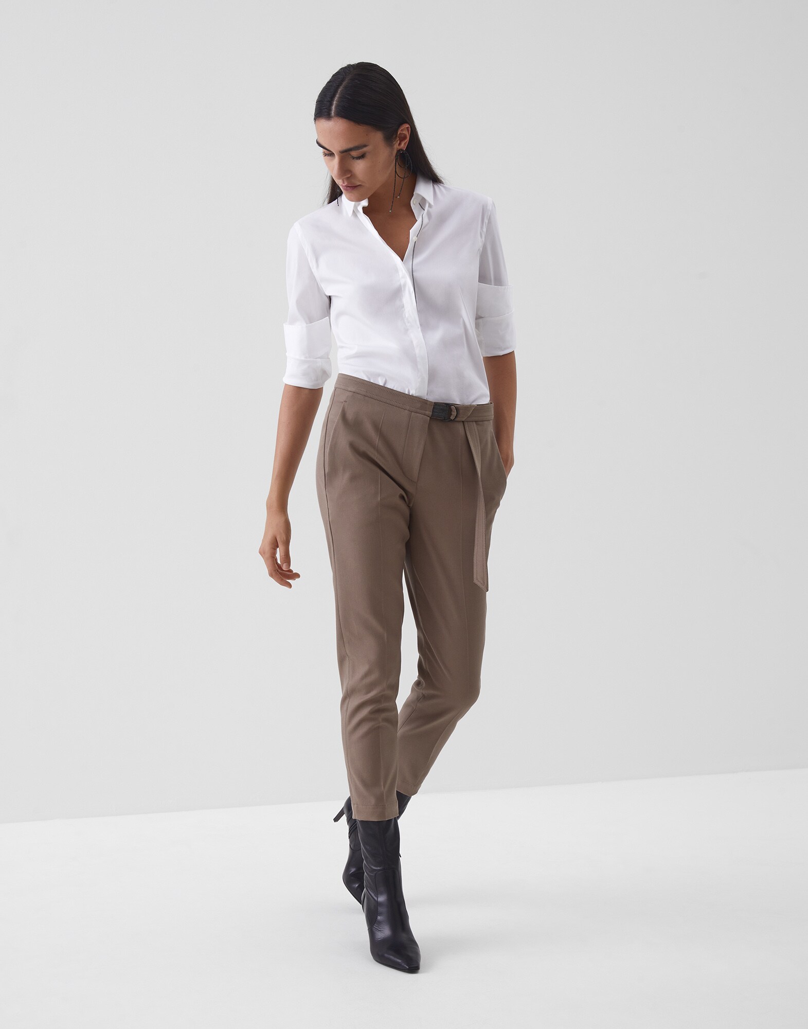 Hose Armeegrün Damen 3 - Brunello Cucinelli