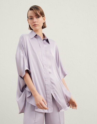 Satin shirt Lavender Woman -
                        Brunello Cucinelli
                    