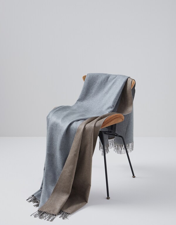 丝绸披毯 灰色 生活风格 - Brunello Cucinelli