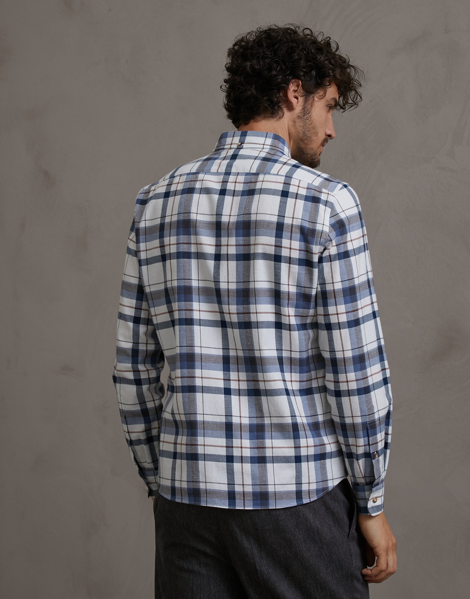 French Collar Shirt Azure Man 2 - Brunello Cucinelli