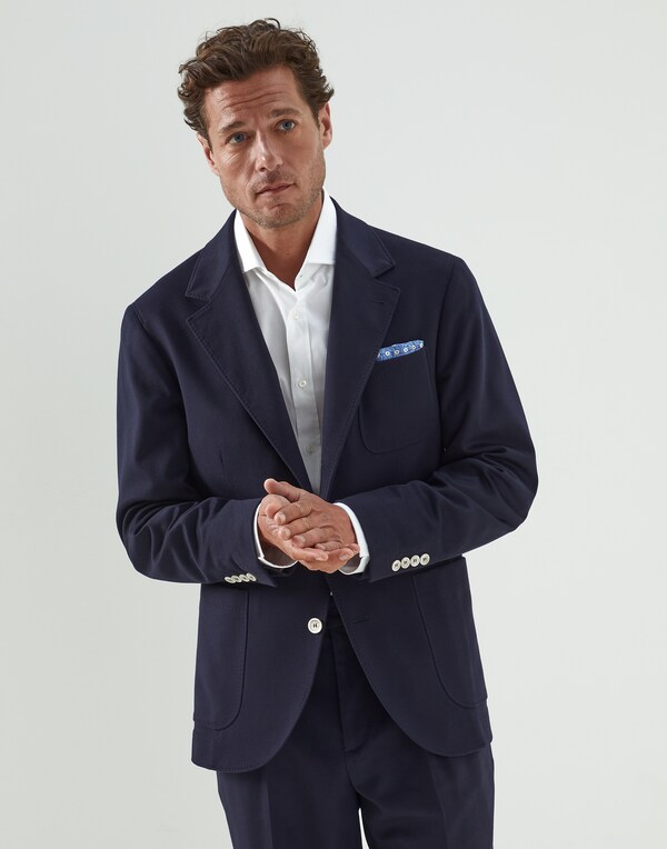 Пиджак с накладными карманами Темно-Синий Мужчина - Brunello Cucinelli 
