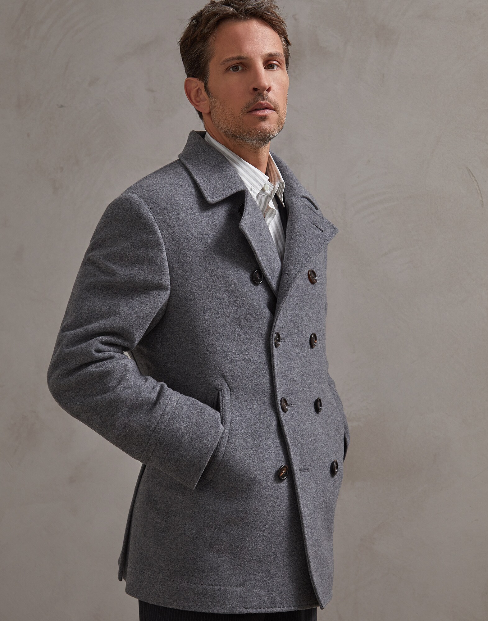Outerwear Jacket Grey Man 1 - Brunello Cucinelli