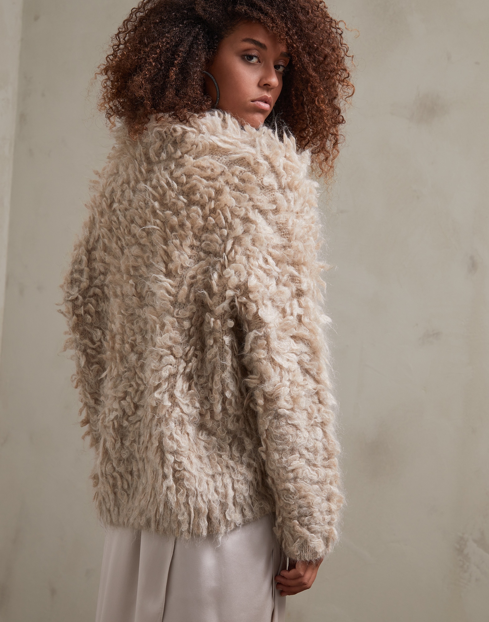 Cardigan Beige Woman 1 - Brunello Cucinelli